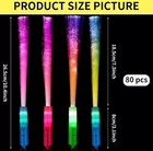 80pcs Fiber Optic Led Wands  Multicolor Glow Sticks For Parties  Weddings  Event