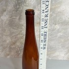 Antique Hand Blown Glass Bottle 14  Amber