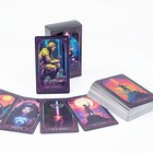 Neon Tarot Card Deck 78 Cards English Divination Oracle Board Game Mystical Gift