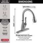Delta Leland Pull-down Kitchen Faucet Arctic Stainless-certified Refurbished