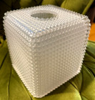 Mike Ally Iridescent Spiked Quill Tissue Box Cover Boutique Holder Dispenser