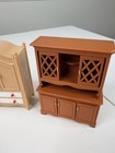 Vtg Tomy Smaller Homes Dollhouse Furniture Toy Fridge Stove Oven Hutch Lot