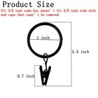 16 Pack Curtain Rings With Clips  Window Clip Rings Black Curtain Hooks Hangers
