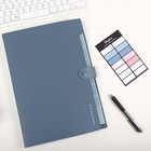Expanding File Organizer With 8 Pockets  Accordion File Folders With Haze Blue