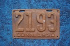 1930 Connecticut License Plate   2193