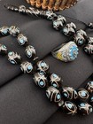 Black Coral Red Sea Yusr 33 Prayer Beads Misbah Inlaid Silver 925                           