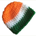 Irish Flag Baby Beanie Hat Handmade Crochet Ireland Patriot Irish American Gift