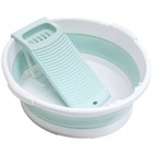 Collapsible Large Washboard Basin For Hand Washing Clothes - Portable Laundry Tu