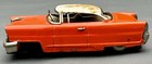 Vintage Orange Ichiko Japan Tin Friction Toy Car Lincoln Premiere Tinplate