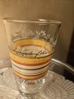 Libbey Drinking Glass Striped Band Script Text Family Friends Home 6 In  1 Pc