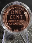 1 Oz 999 Fine Copper 1909-s Vdb Lincoln Round With Capsule   Stand