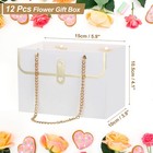 12 Pcs Flower Gift Box Paper Bouquet Flower White