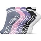 Anti-slip Yoga Socks Women Cotton Grip Socks Pilates Gym Trampoline Socks