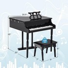 Kids 30 Key Baby Grand Piano Toy Instrument W  Bench Sheet Home Play Rack