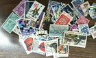 Vintage Mixed Lot Of  65 Used Us Postage Stamps In Glassine Envelope Free Ship