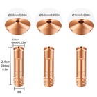 40pcs M6 Copper Contact Tips 0 8 0 9 1 0mm 15ak Mag Welding Torch Diy Welding