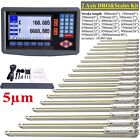 2 3 Axis Digital Readout Dro Ttl 5um Linear Glass Scale Encoder Milling Lathe Us