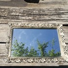 Vintage Hollywood Regency Vanity Tray Or Standing hanging Mirror Filigree Ornate