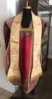 Antique 19th Century Silk Embroidered Brocade Catholic Vestment Russian