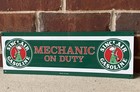 Sinclair Dino 18 Inch Mechanic On Duty Gas Gasoline Advertising Sign