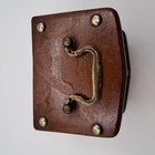 Vintage 70   s Wooden Coaster Set With Wood Case And Metal Handletaiwan 8 Coasters