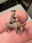 4 Micro Miniature Antique Or Vintage Chinese Mudmen Figurines Dollhouse Size
