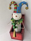 Vintage Christmas Court Jester Jack In The Box Holiday Collectable Snowman Rare