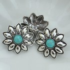 3pc Antiqued Silver Vintage Decorative Metal Buttons Sewing Button 30mm