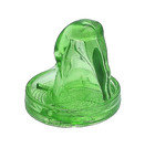 Figurine Key Lime Green  Vintage Like Mckee Style Bottoms Up Cup   Coaster Glass