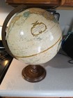 Wood Base Replogle Globe World Classic Series 12  Raised Relief Ussr Made Usa  