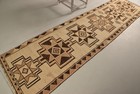 Turkish Runner Rug 2 9x11 5 Ft  88x352 Cm   Vintage Beige Oriental Rug