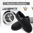 Mens Slippers Microsuede Moccasin Memory Foam House Shoes