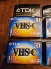 New Tdk Vhs-c Hg Ultimate Tc-30 4-pack Blank Video Cassette Camcorder Tapes