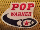 Pop Warner Patch Popwarner Patch Sew On Iron On  3 25  Wide Pop Warner Patch