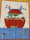 Vintage Nursery Baby Blanket Diy Fabric Noah   s Ark Sewing Decor 80s 90s