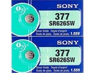 2 Pcs Sony 377 Sr626sw Sr66 V377 D377  Sp377 Ag4 G4a177 377a Watch Battery
