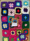 30 Approx 4 Inch Granny Squares Blocks Crochted  Afghan  Assorted Colors Lot 4