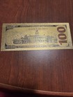 2024 President Trump Colorized  100 Dollar Bill Gold Foil Novelty Note