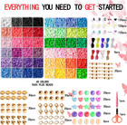 12000 Pcs Clay Beads - 6mm 48 Color Polymer Heishi Beads For Jewelry Making  Diy