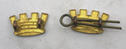 Rare Vintage British Military Crown Collar Badges