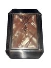1920   s-30   s Mirrored Compact  Silver Tone With Celluloid