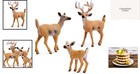 Authentic Hand-painted Deer Family Figures - Perfect For Birthdays And Showers