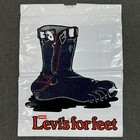 Vintage Levis Shopping Bag Plastic Levis For Feet 70s 80s Big E Amko Plastics
