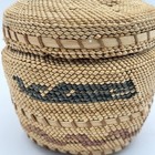 Vtg Nootka  Makah Domed Lidded Native American Basket Northwest Coast 6 5   h 5630