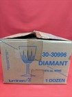 Vintage Luminarc Diamant Wine Glasses 6 5 Oz Set Of 12 Original Box Usa