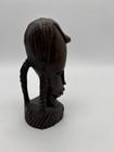 Vintage African Hand Carved Ebony Wood Tribal Warrior Sculpture Head Bust 5   