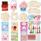 24 Pack Valentine   s Day Wood Painting Craft Kits  Valentines Cards Dessert