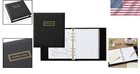 Stylish Padded Address Book In Charcoal With Replacement Pages And Gold Accents