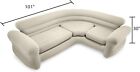 Inflatable L-shape Sofa Furniture Corner Couch Home Living Room Tan Comfortable 