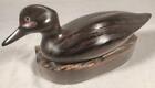 Antique Hand Carved Hardwood Walnut Mallard Duck Decoy Waterline Figure